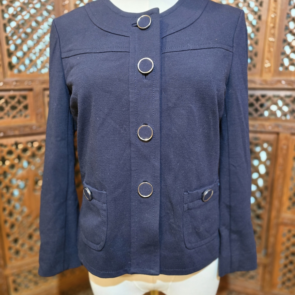 Banana Republic Navy Blazer with Ring Details - Picture 2 of 8